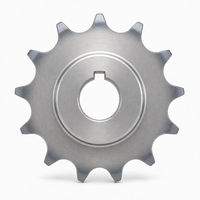 Pignon de chaîne à rouleaux simple ISO 606 12B-1, 12 dents, pas de 19,05 mm, type B 45 #   Acier au carbone pour la transmission industrielle