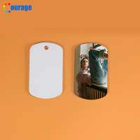 Pendentifs pour chiens en aluminium, type médaille, vierges pour sublimation, collier personnalisable avec photo, impression double face