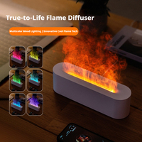 Portable Mini USB Flamme Lumière Huile Essentielle Humidificateur Lampe De Table Aromathérapie Diffuseur Brumisateur
