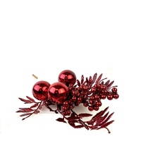 Kualitas tinggi Cerah campuran Berry pinus bunga buatan kain penyeka pabrik harga Natal dekorasi Thanksgiving Populer