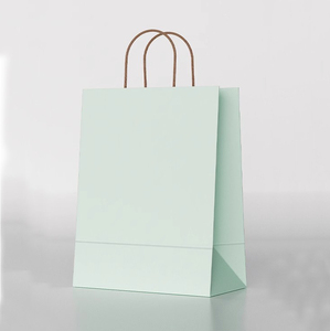 Wholesale Macaron Color Kraft <b>Paper</b> Gift Bags Custom Logo Printed Handle Shopping <b>Paper</b> Bags for Wedding Cosmetics Packing - Product Image 5