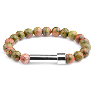 Tube de <span class=keywords><strong>message</strong></span> en acier inoxydable Bracelets de souhaits en pierre naturelle extensible <span class=keywords><strong>Message</strong></span> Secret Bracelets amant famille amitié Cadeau Yoga - Product Image 6