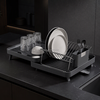 Égouttoir à vaisselle pliable en acier inoxydable WIREKING, à poser sur l'évier, gain de place, pour comptoir de cuisine