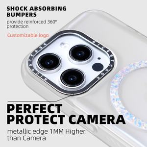 Funda para Teléfono 3D con Impresión UV para iPhone, Transparente, Esmerilada, TPU, con Purpurina, Anillo Magnético, para iPhone 16 15 14 13 Pro Max - Product Image 5