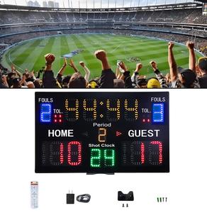 Marcador Electrónico Digital LED Profesional Multifuncional para Fútbol Australiano y <span class=keywords><strong>Baloncesto</strong></span> con Reloj de Tiro de 24 Segundos - Product Image 2