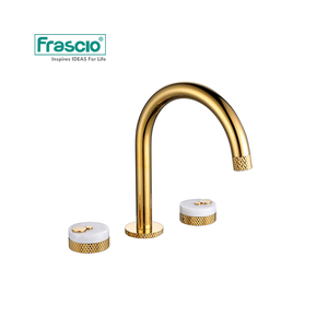 Frascio, grifo <span class=keywords><strong>de</strong></span> lavabo <span class=keywords><strong>de</strong></span> lujo <span class=keywords><strong>de</strong></span> 3 orificios, grifo doble, mezclador <span class=keywords><strong>de</strong></span> agua fría y caliente <span class=keywords><strong>de</strong></span> mármol dorado <span class=keywords><strong>para</strong></span> lavabo <span class=keywords><strong>de</strong></span> baño, válvula <span class=keywords><strong>de</strong></span> cerámica <span class=keywords><strong>para</strong></span> dormitorio - Product Image 4