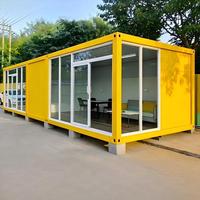 Edificio de Oficinas Prefabricado de Lujo con Vidrio Templado, Casa Contenedor Modular, Diseño Moderno para Negocios