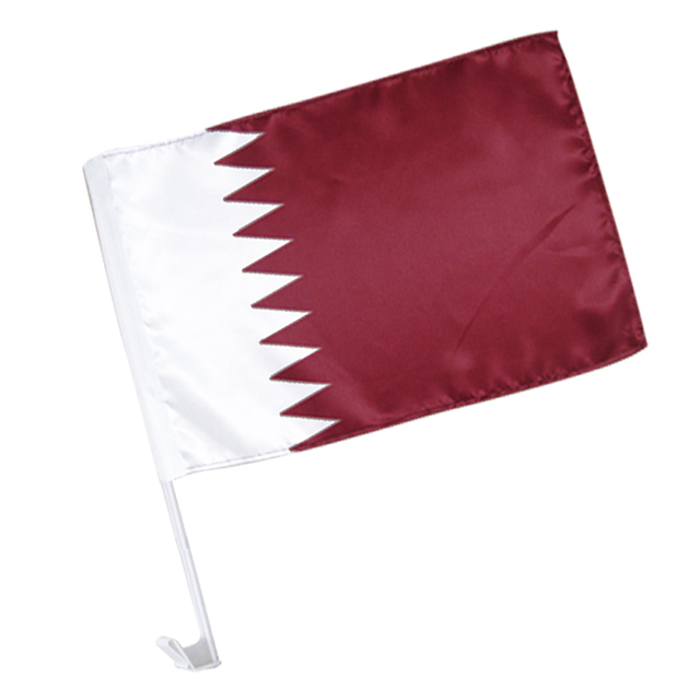 Drapeau de la voiture du Qatar