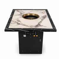 Table de barbecue multifonctionnelle sans fumée Ji Lu, table de barbecue auto-purifiante intégrée pour la restauration