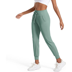 Pantalon cargo d'hiver pour femme en tissu polaire respirant et écologique, avec cordon de serrage central, séchage rapide, couleur unie – Meilleur prix de gros - Product Image 6