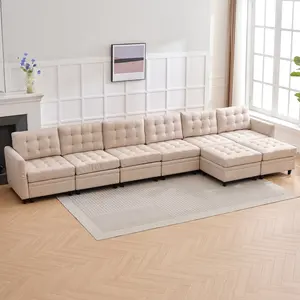 luxury royal sectional l shaped 7 piece rice white sofa set furniture living room