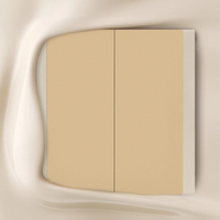 Interruptores y Enchufes de Pared WESA Ultrafinos con Botón Pulsador EU 1/2/3 Vías, Enchufe de Alimentación de 1 Vía, Combinación Libre, Diseño Moderno de Lujo