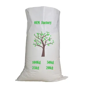 Saco de plástico branco para embalagem de fertilizantes de uréia, saco de plástico branco com design personalizado, 25kg, 20kg, saco de tecido de polipropileno estampado, 50kg, 100kg