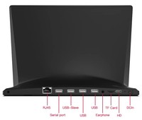 Tablette PC Android en forme de L Tableau de menu Affichage commercial de 10.1 "Tablettes de point de vente de bureau pour restauration rapide/café Commande de restaurant