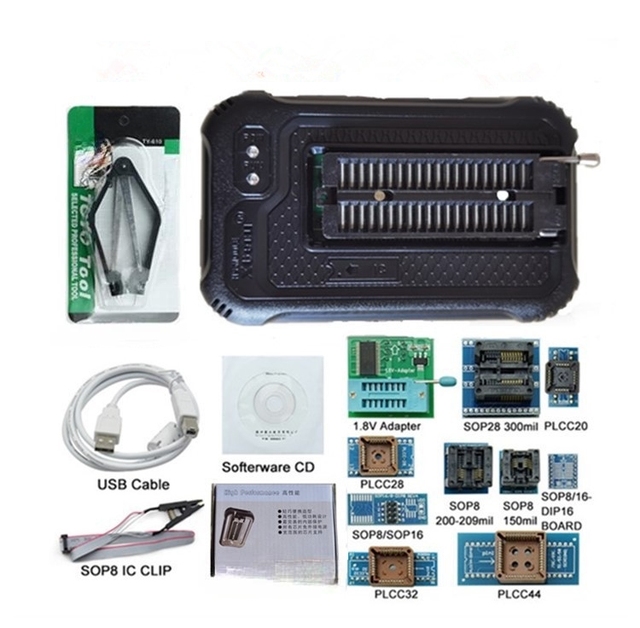 XGECU T48 (TL866-3G) programmer with adapter, supports 30000+SPI/Or/NAND flash/EMC BGA/TSOP/SOP/PLC 2022 integrated circuits