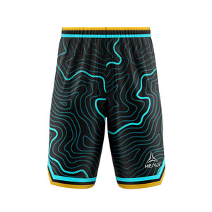 Tenue de basketball personnalisée Tech Wave, légère, à séchage rapide, en mesh, maillot et short entièrement personnalisables pour équipe de basketball scolaire - Product Image 3