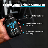 Capsules de Shilajit Purifié 500mg, 60 Comprimés, Extrait Minéral Végétal, Complément Alimentaire Herbal pour la Vitalité Masculine