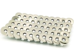 <b>Sets</b> Silver Tone Magnetic Purse Snap Clasps Button Great For Closure Purse Handbag Clothes <b>Sewing</b> Craft No Tools Required Mm Y - Product Image 1