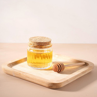 Pot en verre mini transparent rayé de 50 ml avec bouchon en liège, qualité alimentaire, pour yaourt, dessert, épices, avec logo personnalisé