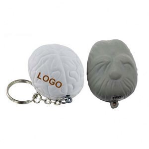Breloque personnalisée amusante en forme d'organe cérébral réaliste, boules en mousse PU compressibles, pour sac ou porte-clés - Product Image 4