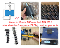 Amortisseur anti-vibration en néoprène de caoutchouc naturel personnalisé avec filetage M3 M4 M5 M6 M7 M8 M9 M10 M12 M16, isolateur en caoutchouc