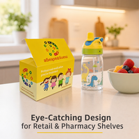 Boîte d'emballage personnalisée pour médicaments pédiatriques, design accrocheur pour les compléments vitaminiques pour enfants, boîte en papier pour pharmacie
