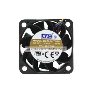 AVC 4020พัดลม40มม. 4ซม. DBTA0420B2U 12V 0.50A Dc พัดลม40*40*20มม. ความเร็วสูง4สาย PWM พัดลมระบายความร้อนสำหรับเซิร์ฟเวอร์