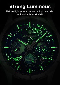 Reloj de Pulsera para Hombre Drioshipping, Relojes de Cuarzo de Acero Inoxidable para Hombre, Reloj de Moda con Diseño de Sol, Luna y Estrellas, con Tres Esferas Pequeñas y Fecha - Product Image 4