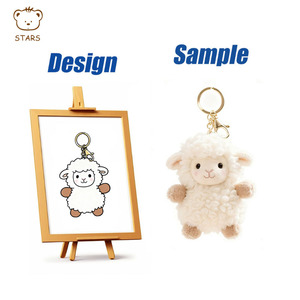 دمى محشوة ناعمة مخصصة بالجملة، سلسلة مفاتيح على شكل دمية، تصنيع حسب الطلب لجميع الأعمار - Product Image 1