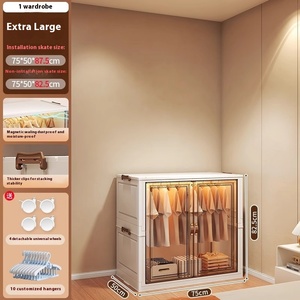 <span class=keywords><strong>Armario</strong></span> para Bebés sin Instalación, <span class=keywords><strong>Armario</strong></span> de <span class=keywords><strong>Almacenamiento</strong></span> de Plástico Reforzado, Organizador de Aperitivos para el Hogar, <span class=keywords><strong>Almacenamiento</strong></span> de Ropa Pequeña para Niños - Product Image 6