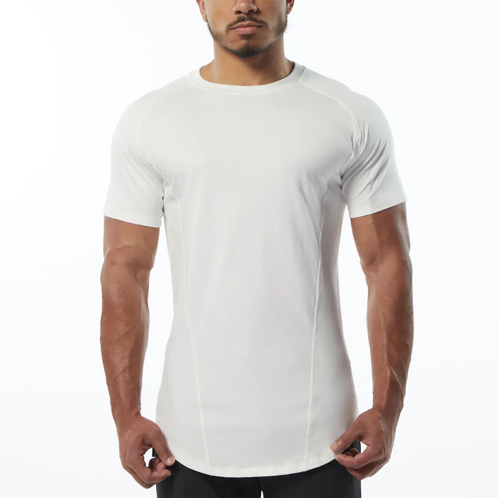 Custom logo sports mens gym short sleeve tshirt fashion wear men's t-shirt round neck cotton t shirt for men high quality