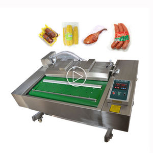 DZ-1000 Continuous Conveyor Belt Electric Automatic Vacuum Packing Machine for Food and Bottles with Glass <b>Packaging</b> - Product Image 1