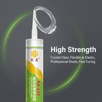 Scellant en silicone acétate transparent, anti-fongique, résistant aux moisissures, pour salle de bain, cuisine, évier, construction, étanchéité haute température