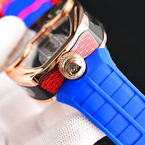 Nouvelle montre sport créative pour homme, montre mécanique multifonctionnelle à cadran squeletté avec bracelet en silicone pour homme - Product Image 3