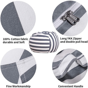 Bolsa de almacenamiento para silla, funda para silla para niños, sofá perezoso con cremallera rellenable para organizar juguetes de peluche para niños, lona de algodón Premium <span class=keywords><strong>grande</strong></span> - Product Image 2