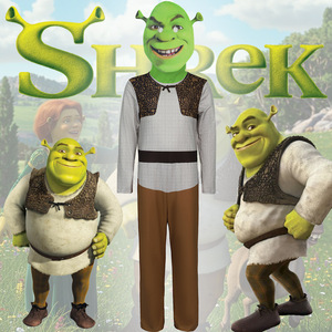 Disfraz de Shrek Manyusha para Adultos, Unisex, Cosplay, Halloween, Traje de Película/TV, Top, Pantalones, Chaleco, Verano 2025 - Product Image 1