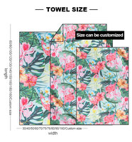 Serviette de plage personnalisée avec logo, impression personnalisée, livraison rapide, grande serviette de plage d'été en microfibre, vente en gros