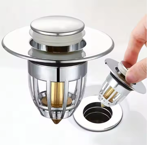 Bonde de vidange escamotable ABS anti-colmatage à pression avec panier filtrant pour évier de cuisine moderne - Product Image 5