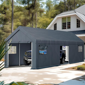 Tente de garage extérieure galvanisée résistante au vent, simple et facile à installer avec garage - Product Image 4