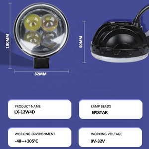 12V 24V 12W Halo Angel Ring faro 2,5 "pulgadas redondo Led faro para Jeep Wrangler Jk camión todoterreno motocicleta luz de trabajo - Product Image 2