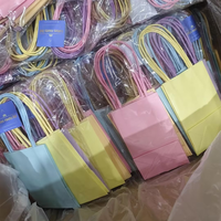 Sacs Cabas Luxe Personnalisables en Papier Kraft Khpack Boutique, Petits Sacs Bijoux Fantaisie avec Poignée et Logo