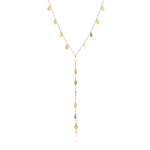 قلادة نسائية عصرية بتصميم جديد مخصص من الفولاذ المقاوم للصدأ مع حلية متدلية إبداعية وشراشيب - Product Image 1