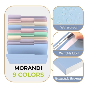 <span class=keywords><strong>Manilla</strong></span> thư mục 8.5 ''x 11'' 1/3 cắt Tab màu nhựa thư mục tập tin thẩm mỹ trường kinh doanh thư mục văn phòng cho các tài liệu giấy - Product Image 4