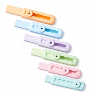 <span class=keywords><strong>Gomme</strong></span> à effacer coulissante rétractable avec recharge, 6 couleurs <span class=keywords><strong>pastel</strong></span> macaron, système de verrouillage à dents de scie <span class=keywords><strong>pour</strong></span> étudiants, école, bureau - Product Image 2