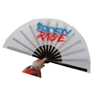 High Quality 33Cm Promotional Custom Printed Souvenir Rave Bamboo Kungfu <b>Fan</b> Polyester Men Fabric <b>Folding</b> <b>Hand</b> <b>Fans</b> - Product Image 4