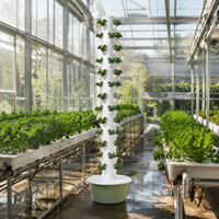 Système de tour hydroponique verticale ABS à 13 niveaux pour jardin potager intérieur/extérieur avec circulation d'eau intelligente