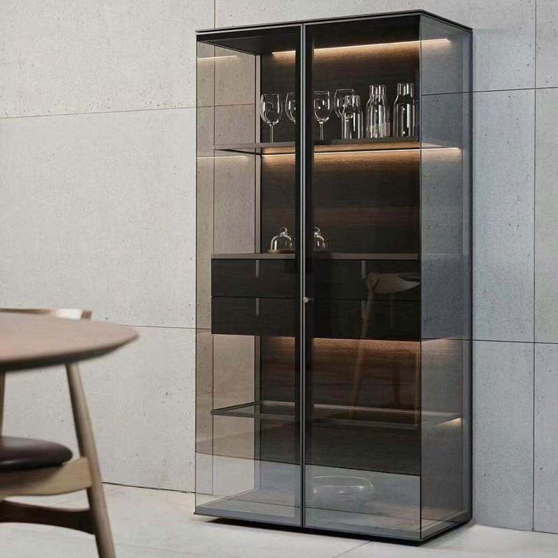 Factory Lighted Transparent Aluminum Glass Display
