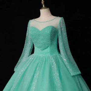NDB10072 Nuevo Vestido <span class=keywords><strong>de</strong></span> <span class=keywords><strong>Novia</strong></span> Hecho a Mano, Falda <span class=keywords><strong>de</strong></span> Tul <span class=keywords><strong>de</strong></span> Baile <span class=keywords><strong>de</strong></span> Fantasía, <span class=keywords><strong>Disfraz</strong></span> <span class=keywords><strong>de</strong></span> Manga Larga - Product Image 2