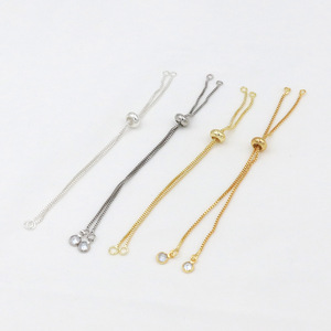Factory direct stock of 18K <b>gold</b>-plated copper push-<b>pull</b> bracelets, DIY versatile adjustable <b>drawer</b> bracelets, snake bone - Product Image 3
