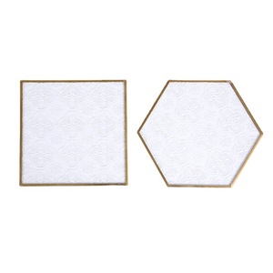 Glass <b>Teacup</b> Coaster Square Heat Insulating Pad With Flower Pattern For Tea Ceremony Zen Style - Product Image 5